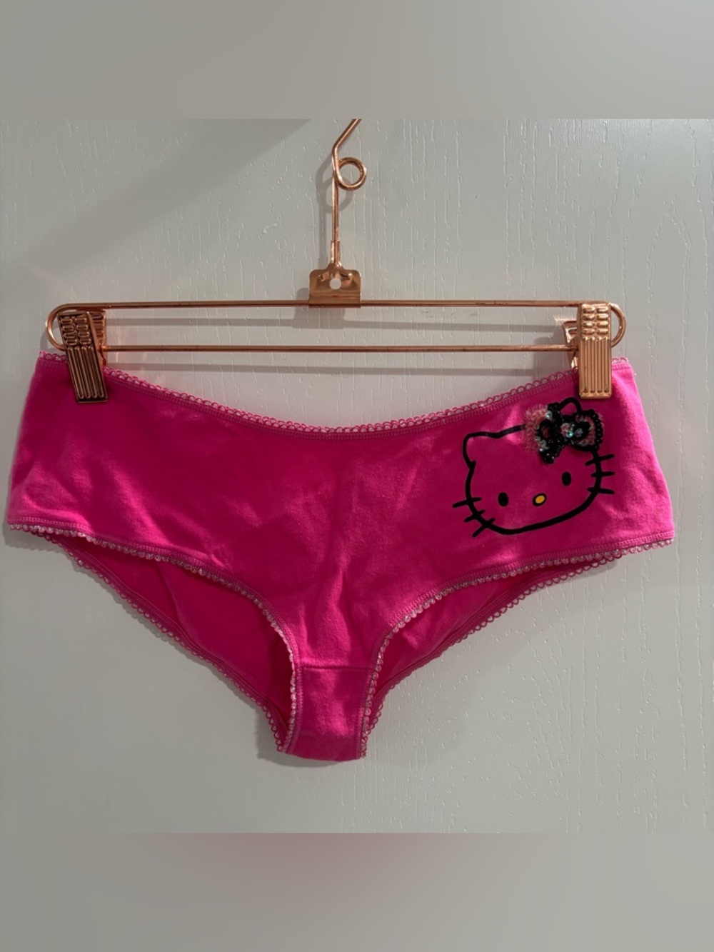 Sanrio Hello Kitty Hot Pink Bikini Briefs with Bow Applique